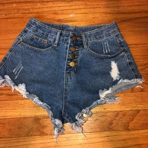 High Waisted Jean Shorts